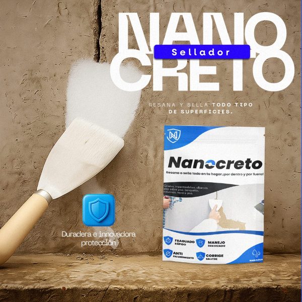 Nanocreto sella, impermeabiliza y resana con un solo producto de alta resistencia.