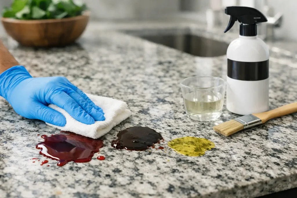 Cómo proteger granito de manchas de verdad