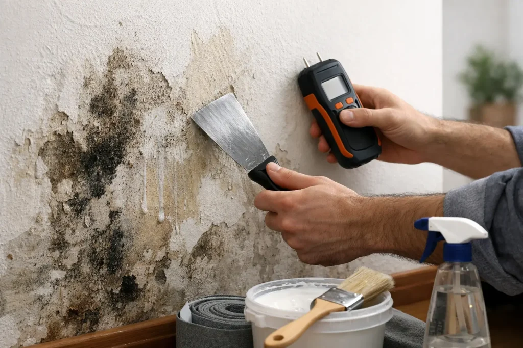 Humedad en muro interior: soluciones reales