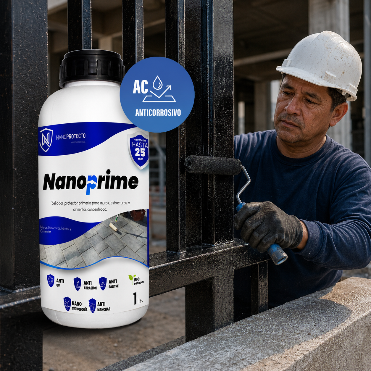 Aplicación de Nanoprime AC en estructura metálica