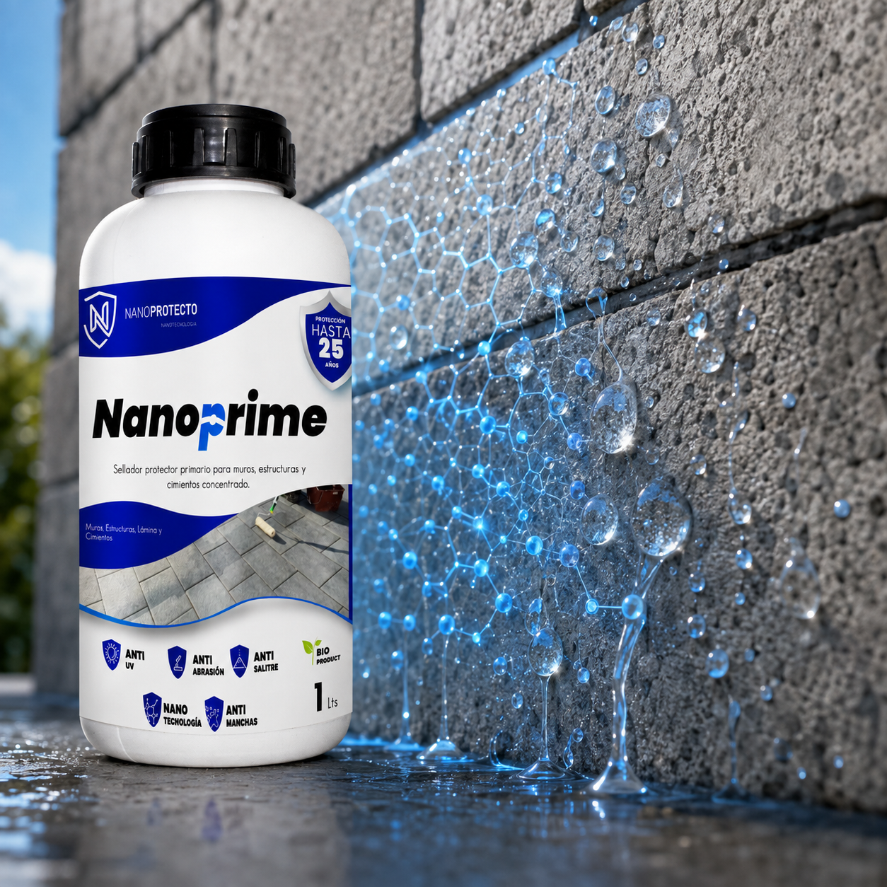 Efecto hidrofóbico de Nanoprime